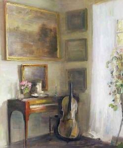 Interior with Cello and Spinet by Carl Vilhelm Holsoe