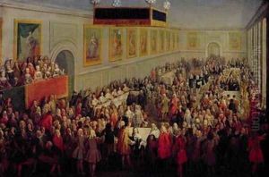 Feast given after the Coronation of Louis XV 1710-74 at the Palais Archiepiscopal in Rheims 25th October 1722 1722 Feast given after the Coronation of Louis XV 1710-74 at the Palais Archiepiscopal in Rheims 25th October 1722 1722