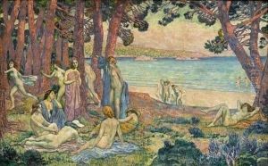 Baigneuses Au Bord De L'eau, Vers 1908-1909 by Theo van Rysselberghe