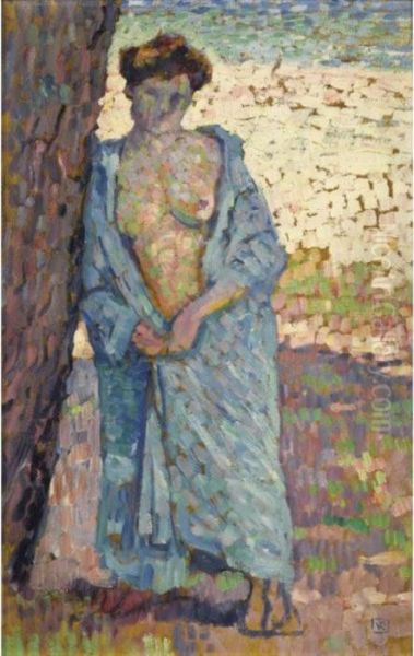 Jeune Femme Au Peignoir Bleu - view 1
