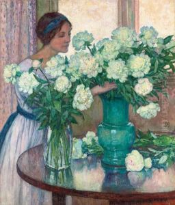 Les Pivoines Blanches by Theo van Rysselberghe