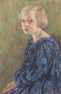 Portrait D'elisabeth Van Rysselberghe by Theo van Rysselberghe