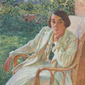Elisabeth Van Rysselberghe Au Siege En Rotin