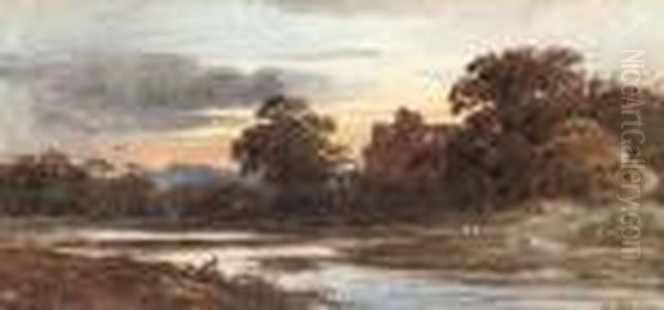 Castle Ruins At Dusk - view 1