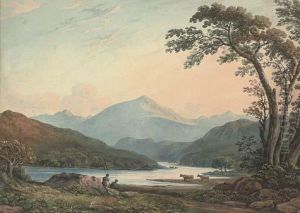Moel Hebog, Looking Down The Vale From Near Dinas Emrys by John Varley