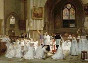 First Communion by Theophile-Emmanuel Duverger
