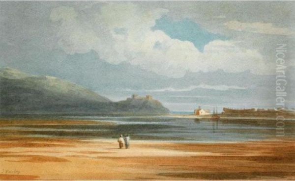 Harlech Castle Across Traeth Mawr - view 1