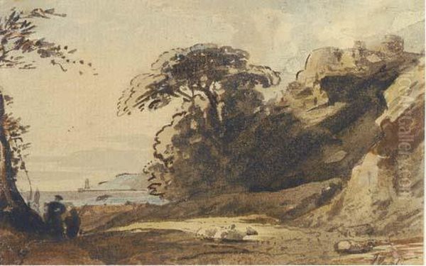 Shepherds Before A Fortified Headland - view 1