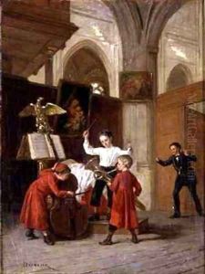 An Impromptu Concert by Theophile-Emmanuel Duverger