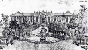 Palace of the Calm of the Sea and the Water Clock, Garden of Yuan Ming Yuan, Peking, 1783-86 by Giuseppe Castiglione