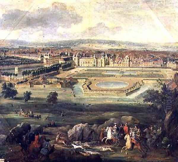 View of the Palace of Fontainebleau from the Parterre of the Tiber 1722 - view 1