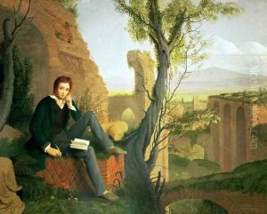 Percy Bysshe Shelley 1792-1822 1845 by Joseph Arthur Palliser Severn
