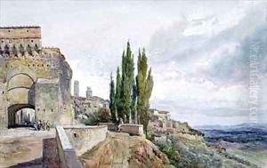 The Ruins of the Roman Theatre at San Gimignano by John Fulleylove
