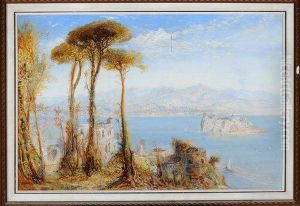 Bay At Naples With Castle And Rock Of Ischia by James Webb