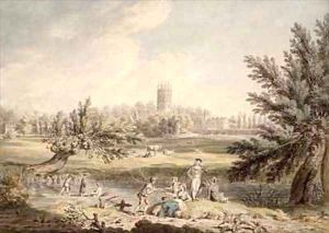 Magdalen College Oxford View from Cherwell Looking North West