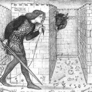 Theseus in the Labyrinth 1862 by Sir Edward Coley Burne-Jones