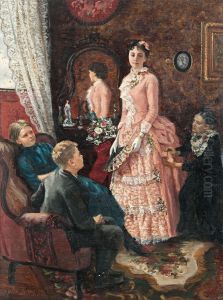 Lady In A Pink Dress by Nina Ahlstedt
