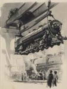 Railroad Yard by Leon Alarac Shafer