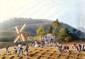 Slaves Planting Cane Cuttings by William Clark