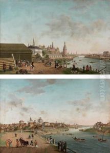 Deux Vues De Nijni Novgorod by Fedor Yakovlevich Alekseev