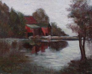 Red Barn On Lake