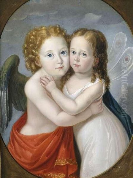 Bildnis Eines Geschwisterpaares Als Amor Und Psyche - view 1