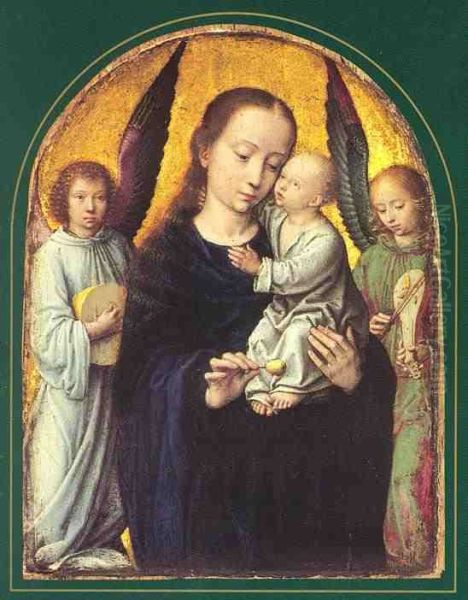 Mary and Child with two Angels Making Music - view 1
