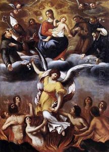 An Angel Frees the Souls of Purgatory c. 1610 by Lodovico Carracci