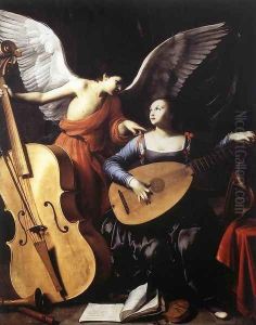 Saint Cecilia and the Angel c. 1610 by Carlo Saraceni