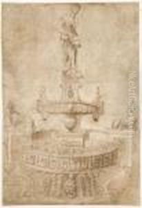 Projet De Fontaine by Jacques Androuet Du Cerceau