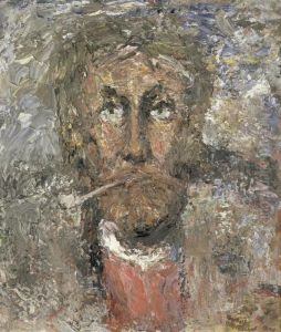 Selbstportrait Mit Pfeife by Bartold Asendorpf