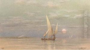 Feluccas On The Nile At Dusk