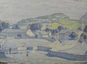 'a Village In The Lake District by John Smith Atherton