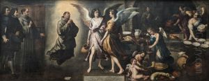 Angels' Kitchen 1646 by Bartolome Esteban Murillo