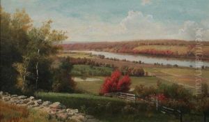 River Landscape In Fall