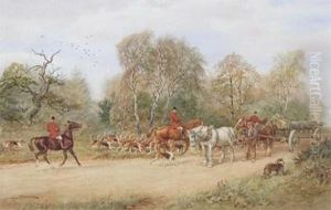 The Rufford Hounds, Sherwood Forest by Charles Edwin M. Baldock