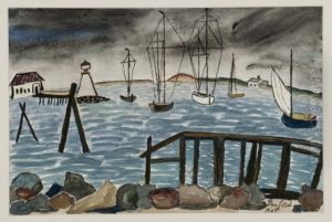 Marina Scene by Alfred Bennett Bamford