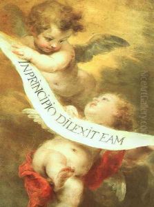 Immaculate Conception (detail of angels) 1665 by Bartolome Esteban Murillo