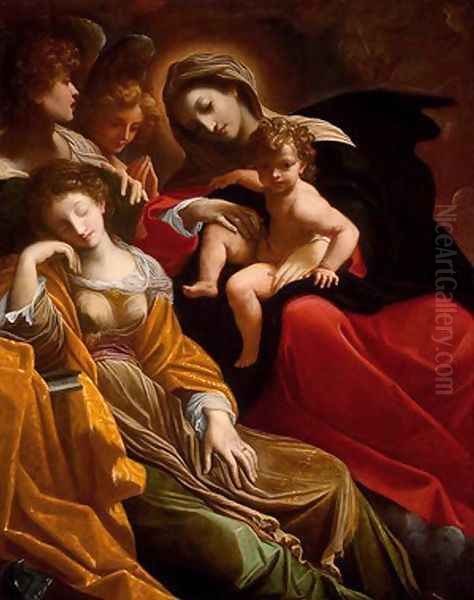 The Dream of Saint Catherine of Alexandria c. 1593 - view 1
