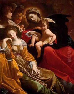 The Dream of Saint Catherine of Alexandria c. 1593 by Lodovico Carracci