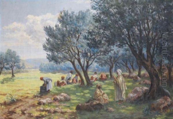 Femmes A La Cueillette Des Olives - view 1