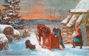 Preparing The Sleigh For Market