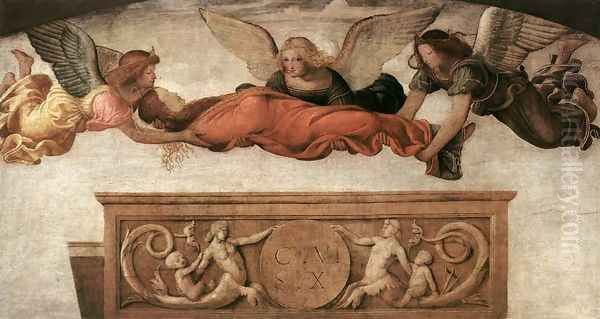 St Catherine Carried to her Tomb by Angels 1520-23 - view 1