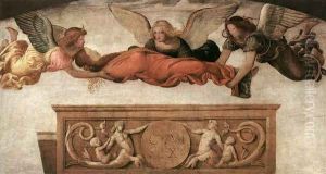 St Catherine Carried to her Tomb by Angels 1520-23