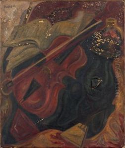 Nature Morte Au Violon by Victor Barthe