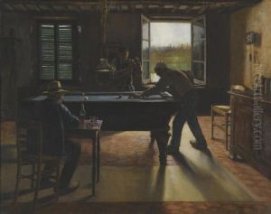 A Game Of Billiards by William Henry Bartlett