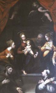 Madonna and Child with St Joseph and other Saints