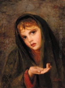 A Young Beggar-girl by Francesco Bettio