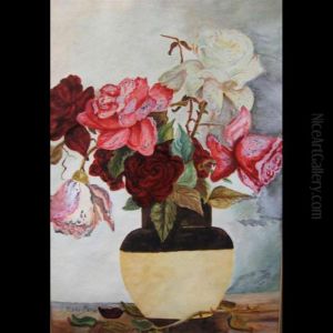 Roses In A Vase by Simone Mary Bouchard