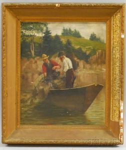Pulling In The Net by Joseph Randolph Brown
